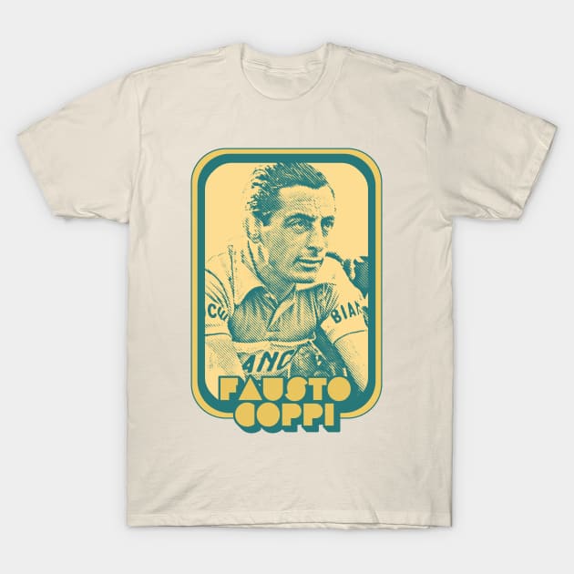 Fausto Coppi // Retro Cycling Fan Art Design T-Shirt by DankFutura